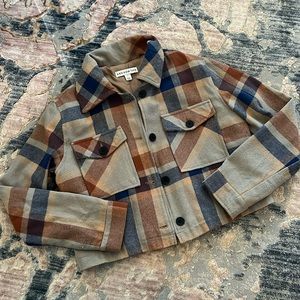 AND NOW THIS | size small | cropped plaid jacket